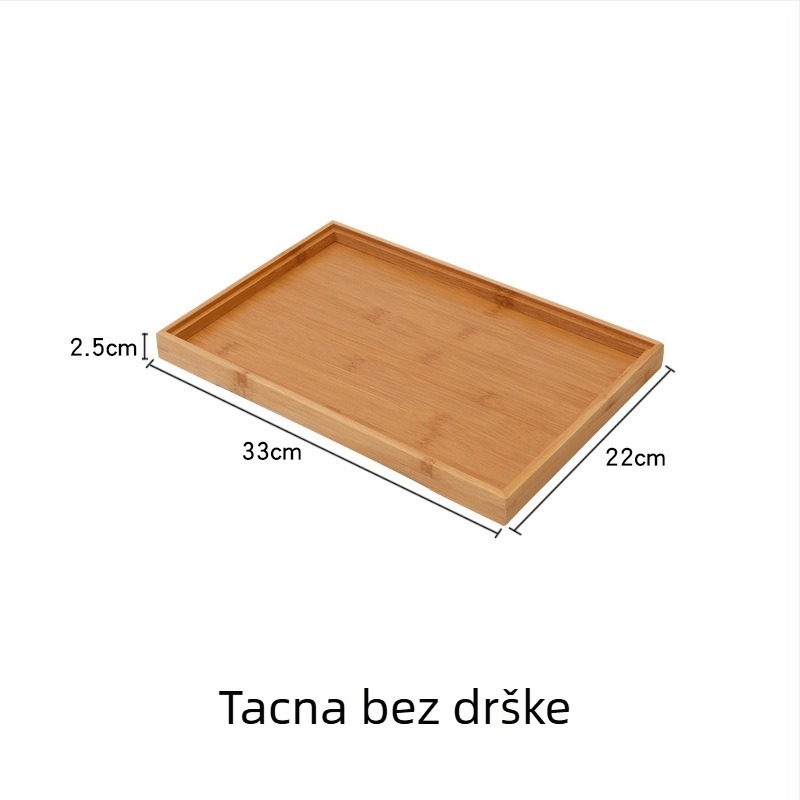 Hotelski podnos od bambusa, pravokutnog oblika, za doručak, Kung Fu čajni podnos i podnos za čaše vode
