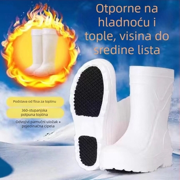 EVA bijele visoke čizme za kuhinju, otporne na ulje, pjenaste, protuklizne, vodootporne, otporno na prljavštinu, unisex
