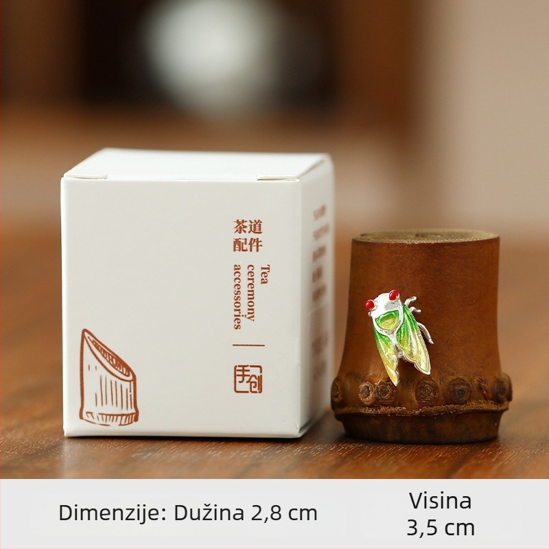 Držač poklopca od bambusovog korijena, ručno izrađena kreativna postolje za odlaganje, držač poklopca čajne šalice, dodaci Kung Fu čajnog seta, komplet dodataka za čajnu ceremoniju