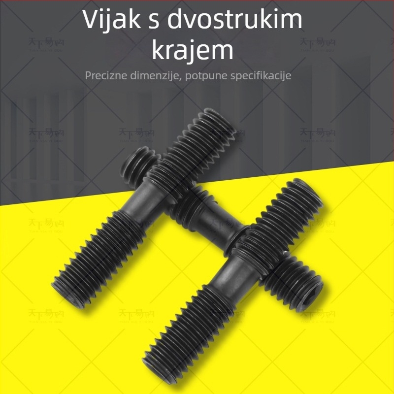 Vrhunski vijci 12.9, dvostrano završni vijci, vijci, šipke, kalup ploče za pritisk, M12–M36