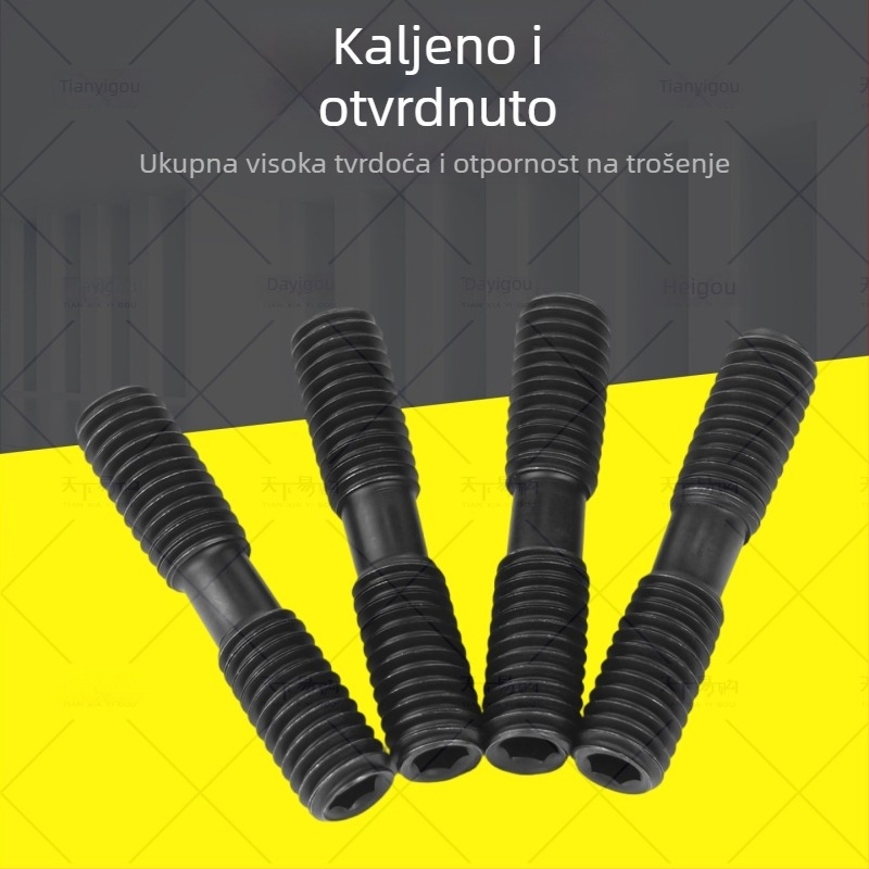 Vrhunski vijci 12.9, dvostrano završni vijci, vijci, šipke, kalup ploče za pritisk, M12–M36