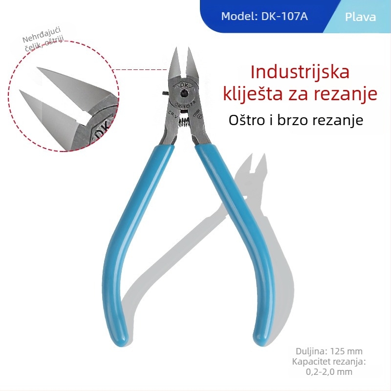 Model 170 — 5-inčne mini dijagonalne kliješta za DIY elektroniku, krom-vanadijev čelik, za rez mekih materijala (drut, plast, žičana mreža)