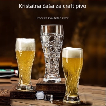 Debela čaša za craft pivo od kristalnog stakla, kućna upotreba, graviran dizajn, veliki kapacitet