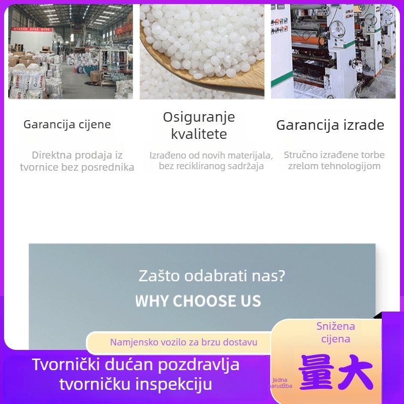 Dvostruka vodootporna prozirna tote torba, pogodna za ambalažu odjeće