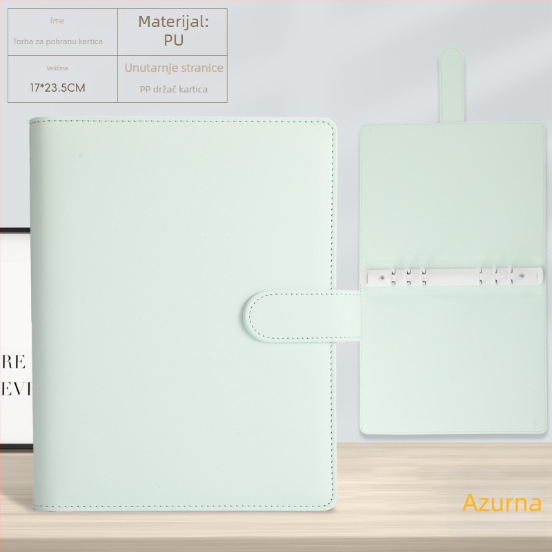 A5 Macaron fotoalbum s izmjenjivim listovima, 3-inčni četverostruki raspored za Polaroid fotografije, prilagodljiv organizator kartica obožavatelja