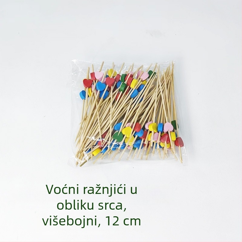 Jednokratne čačkalice i vilice za voće, kreativne desertne vilice, čačkalice za koktele, bambus štapići s karikaturnim dizajnom