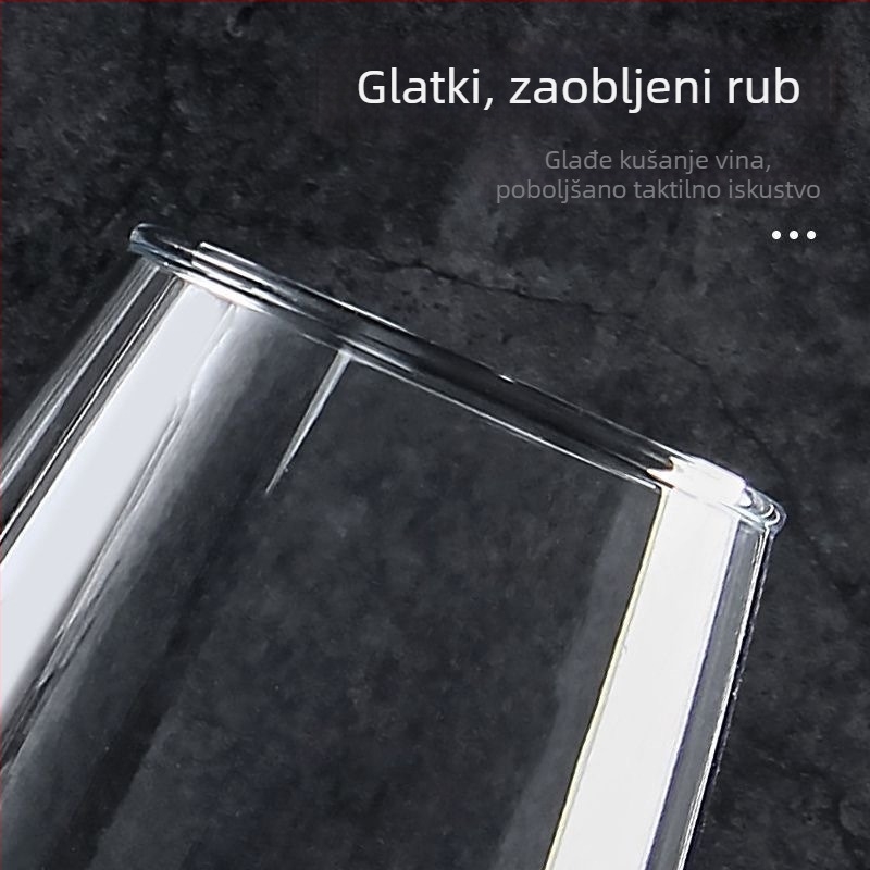 Kristalni set čaša za crveno vino s dekanterom, visokim i malim čašama