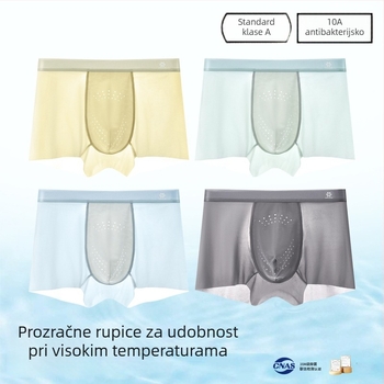 Muške bokserice od ice silk materijala, velike veličine, ultratanke, antibakterijske, za ljeto