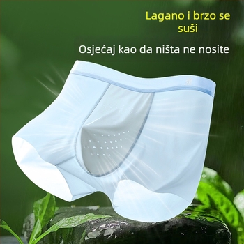 Muške bokserice od ice silk materijala, velike veličine, ultratanke, antibakterijske, za ljeto