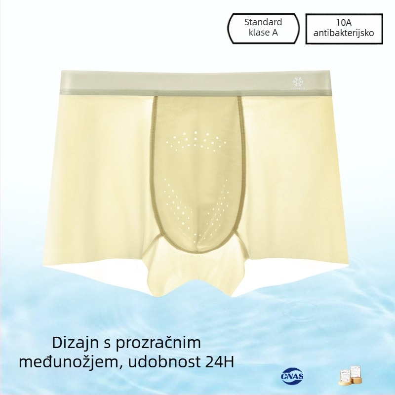 Muške bokserice od ice silk materijala, velike veličine, ultratanke, antibakterijske, za ljeto