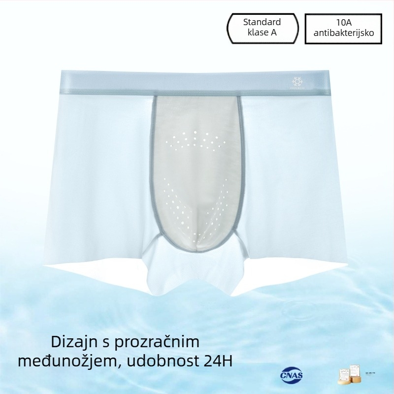 Muške bokserice od ice silk materijala, velike veličine, ultratanke, antibakterijske, za ljeto
