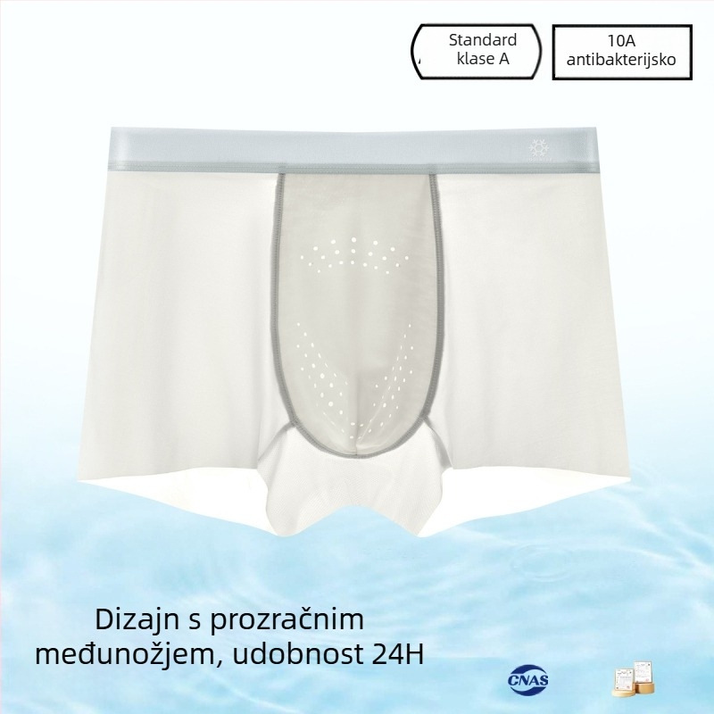 Muške bokserice od ice silk materijala, velike veličine, ultratanke, antibakterijske, za ljeto