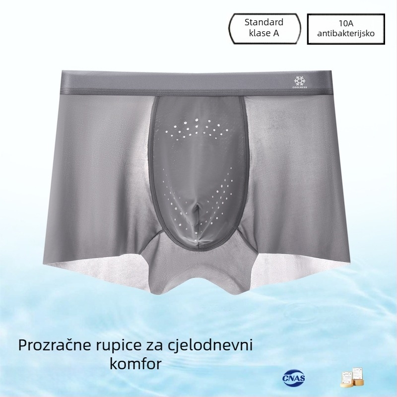 Muške bokserice od ice silk materijala, velike veličine, ultratanke, antibakterijske, za ljeto