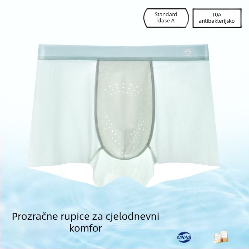 Muške bokserice od ice silk materijala, velike veličine, ultratanke, antibakterijske, za ljeto