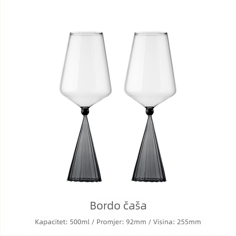 Elegantni set Burgundskih čaša za vino s dekantatorom, čaše za crveno vino za kućnu upotrebu, vjenčani dar u kutiji za poklon