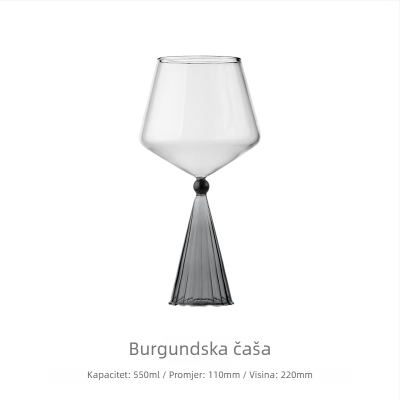 Elegantni set Burgundskih čaša za vino s dekantatorom, čaše za crveno vino za kućnu upotrebu, vjenčani dar u kutiji za poklon