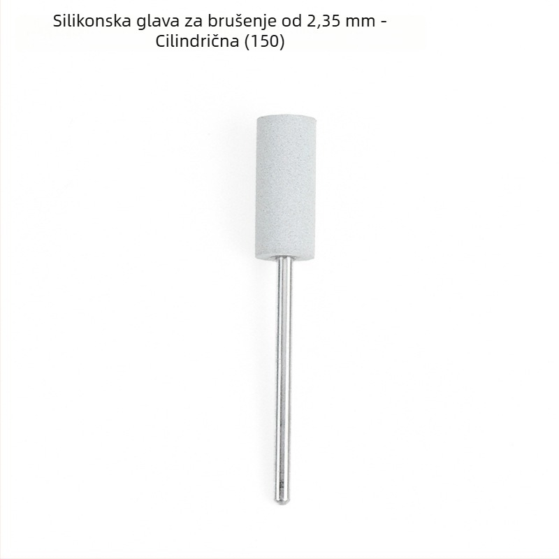 Silikonska glava za brušenje za rezbarenje nefrita, žada i ahata, okrugla glava, 2.35 mm osovina