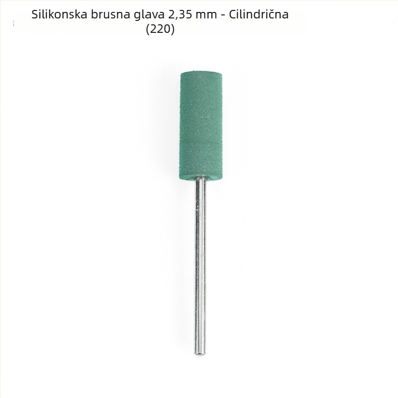 Silikonska glava za brušenje za rezbarenje nefrita, žada i ahata, okrugla glava, 2.35 mm osovina