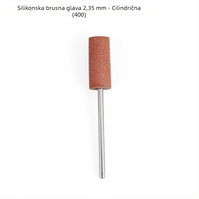 Silikonska glava za brušenje za rezbarenje nefrita, žada i ahata, okrugla glava, 2.35 mm osovina