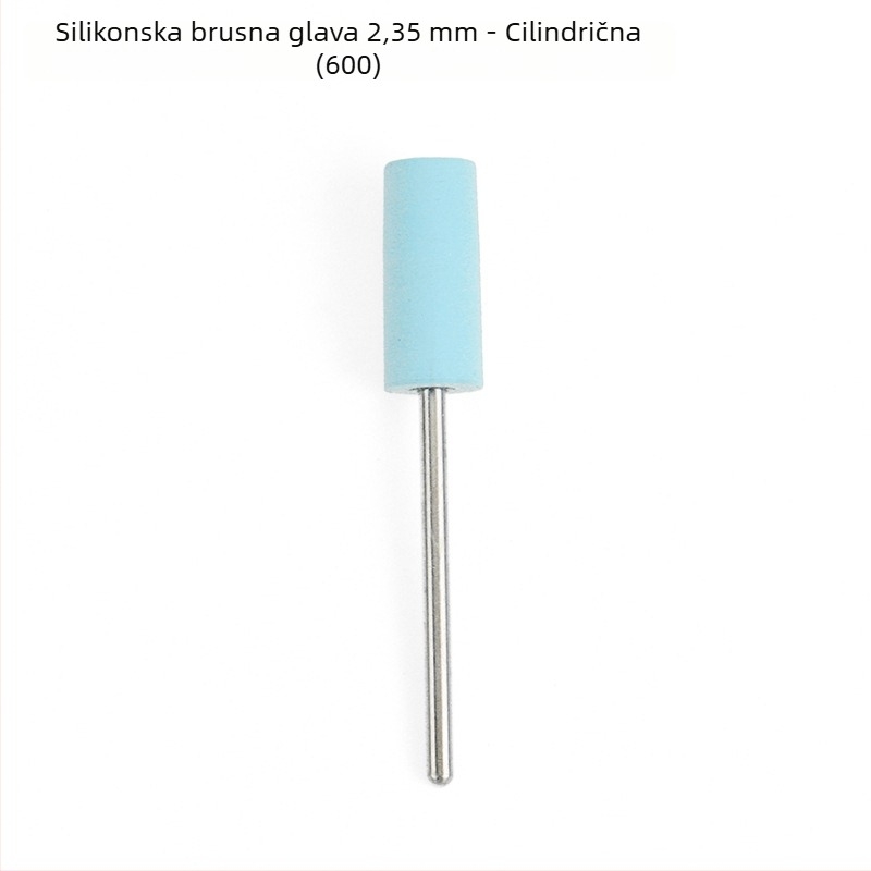 Silikonska glava za brušenje za rezbarenje nefrita, žada i ahata, okrugla glava, 2.35 mm osovina