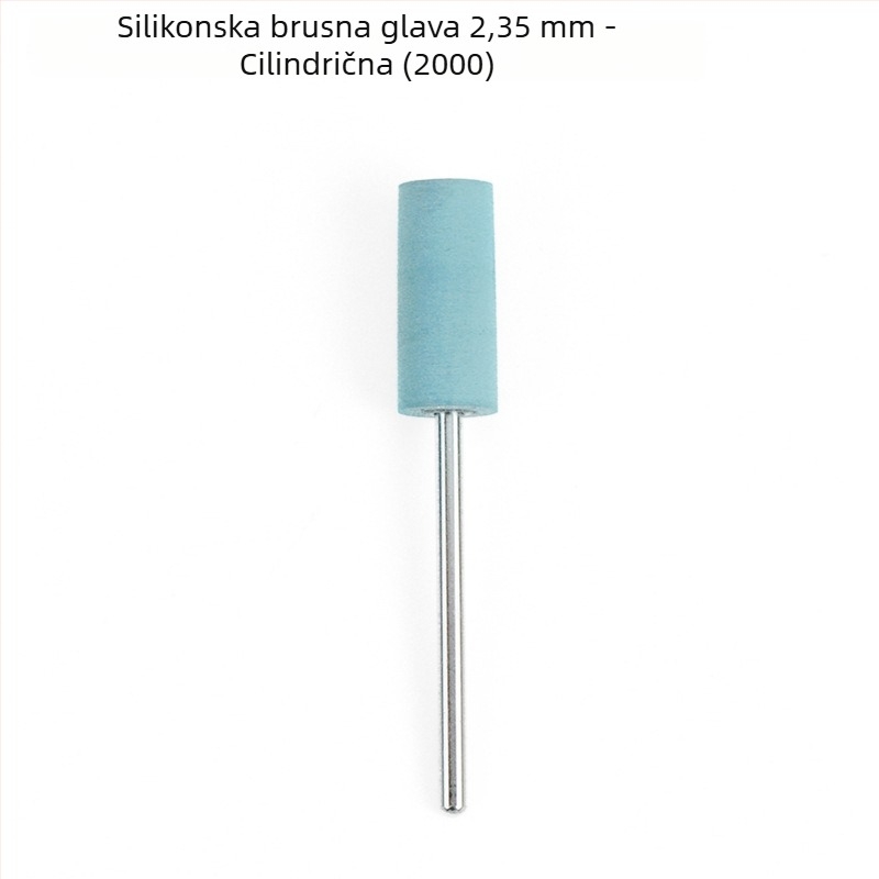 Silikonska glava za brušenje za rezbarenje nefrita, žada i ahata, okrugla glava, 2.35 mm osovina