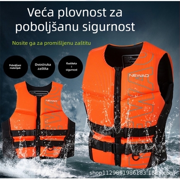 Odrasli sigurnosni prsluk s plutnosti za plovidbu, ribolov, plivanje, raftanje, kajak i SUP daska