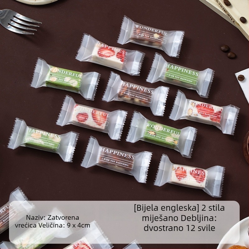 Vrećice za pakiranje slatkiša sa zatvaranjem, male vrećice za nugat i bombone