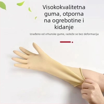 Debele, izdržljive latex rukavice za kućanske poslove, pranje suđa, gradilište i pranje rublja; vodootporne ženske rukavice