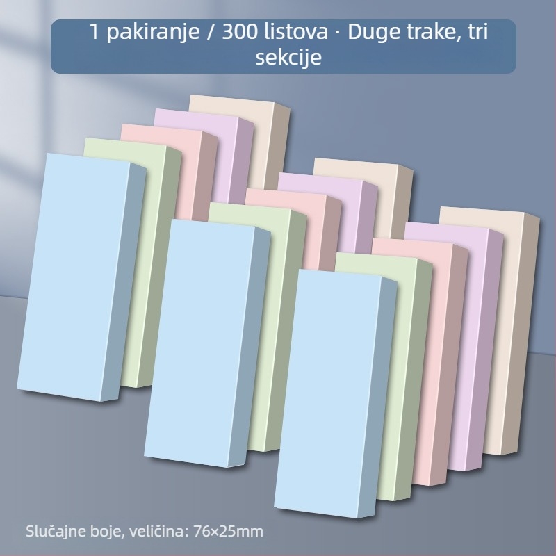 Šarene velike ljepljive bilježke s linijama za učenike – kreativni notes