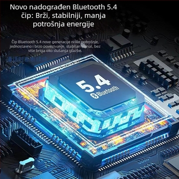 Bluetooth slušalice oko vrata, s digitalnim zaslonom, velikim kapacitetom baterije, poluotvoren dizajn, sportski stereo