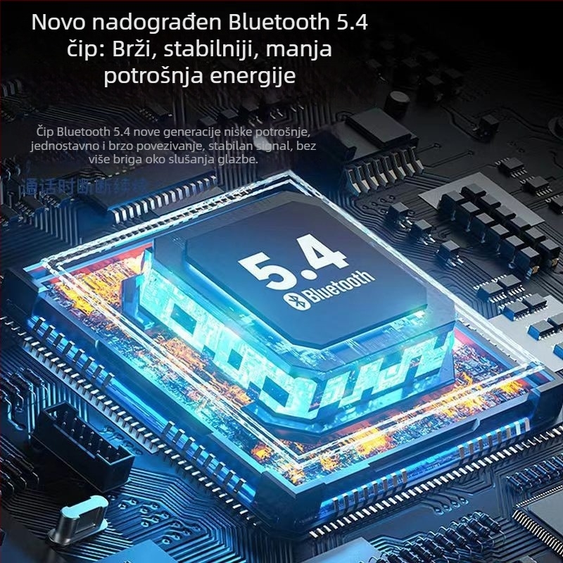 Bluetooth slušalice oko vrata, s digitalnim zaslonom, velikim kapacitetom baterije, poluotvoren dizajn, sportski stereo