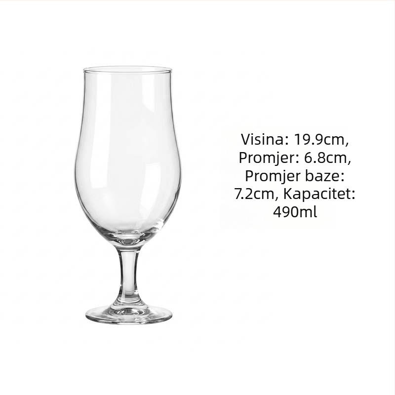 Visoka koktel čaša u tulipanom obliku za sokove i hladna pića