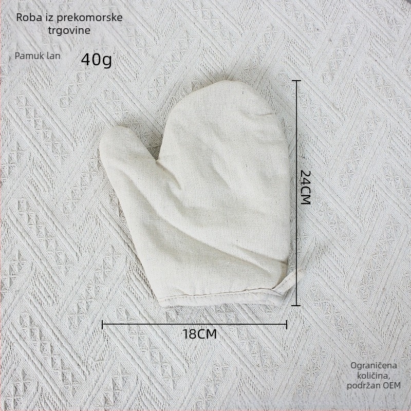 Debele rukavice za mikrovalnu pećnicu, zaštita od opeklina, protuklizne, otporne na visoke temperature, izolacijske, kuhinja i pečenje, pamuk-lin materijal, dužina 24 cm, japanski stil