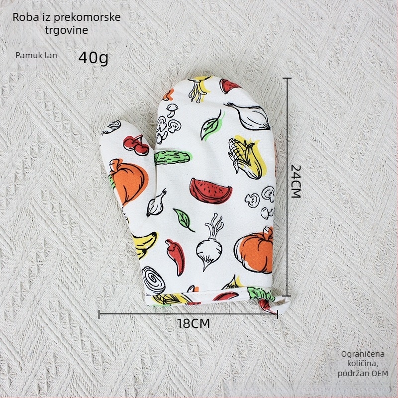 Debele rukavice za mikrovalnu pećnicu, zaštita od opeklina, protuklizne, otporne na visoke temperature, izolacijske, kuhinja i pečenje, pamuk-lin materijal, dužina 24 cm, japanski stil