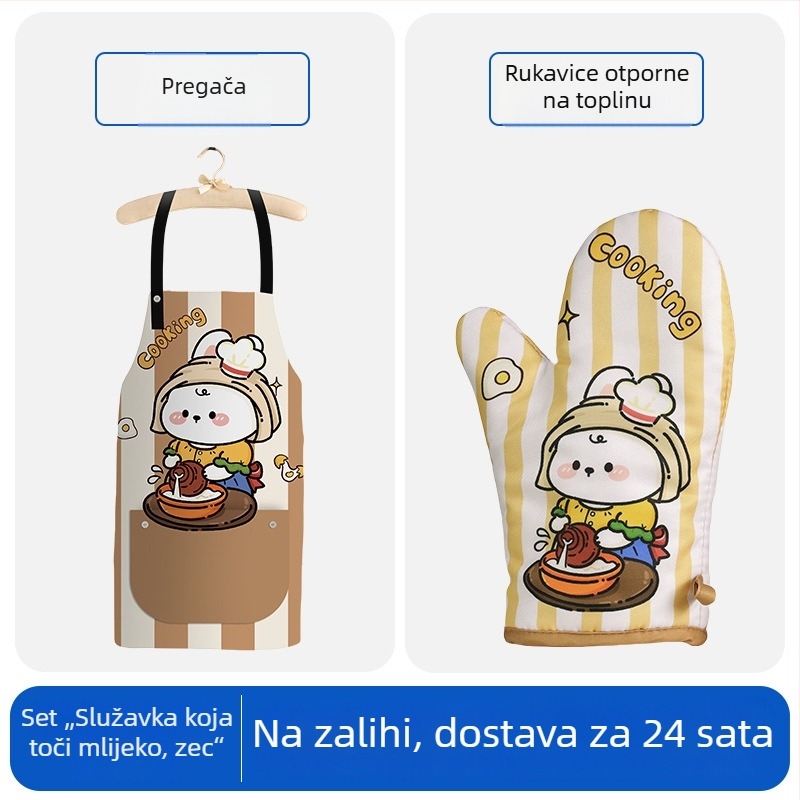 Slatke rukavice za pečenje za žene, visokokvalitetne kuhinjske rukavice za pećnicu, zaštita od opeklina za mikrovalne, debele i izolirane velike rukavice