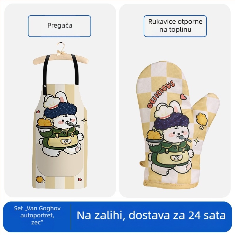 Slatke rukavice za pečenje za žene, visokokvalitetne kuhinjske rukavice za pećnicu, zaštita od opeklina za mikrovalne, debele i izolirane velike rukavice
