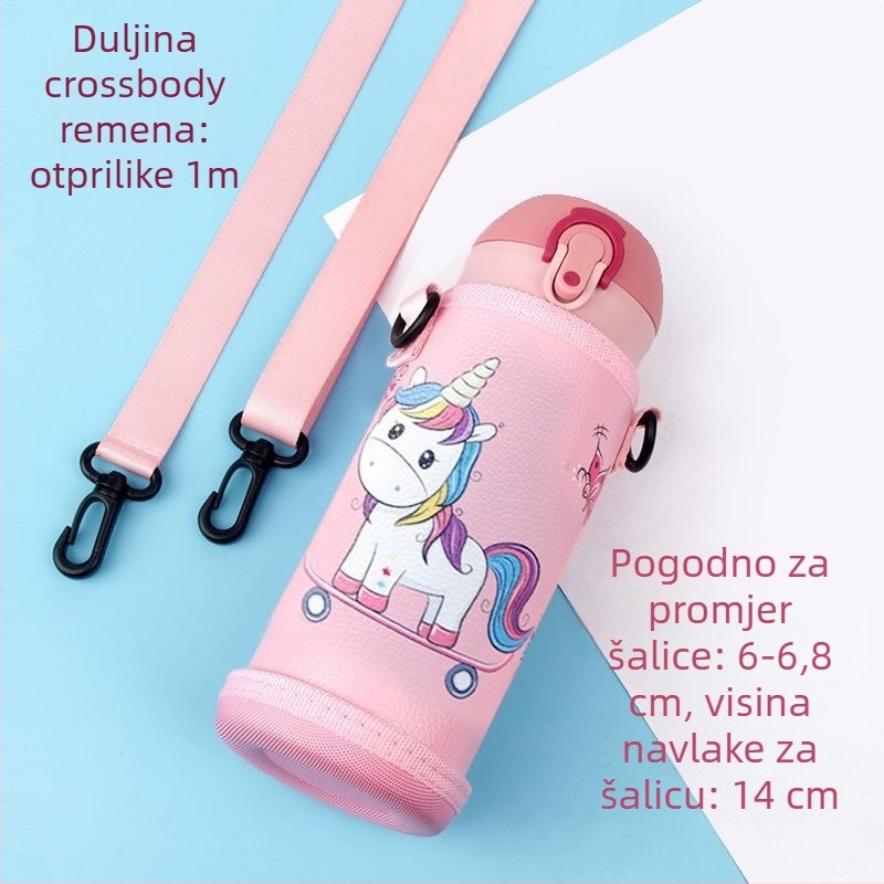 Dječji kožni držač čaše s remenom – prenosna izolacijska zaštita za čaše