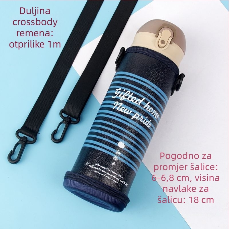 Dječji kožni držač čaše s remenom – prenosna izolacijska zaštita za čaše