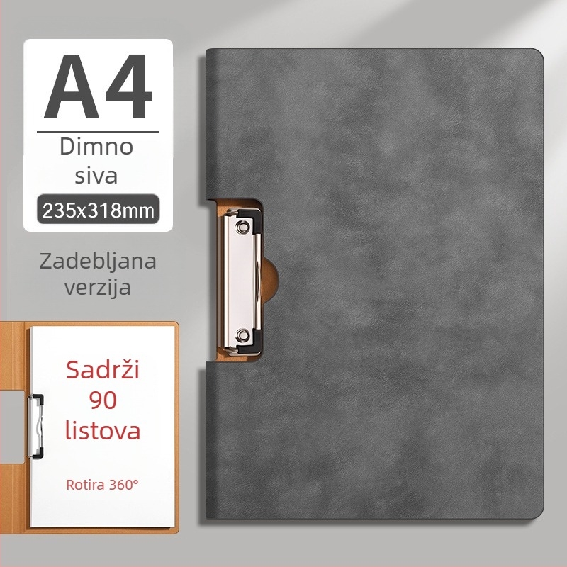 A4 mapa za dokumente od PU materijala, sustav za spajanje i listove, sklopiva mapa za dokumente, PU pločica za pisanje, otisak logotipa, ojačana konstrukcija