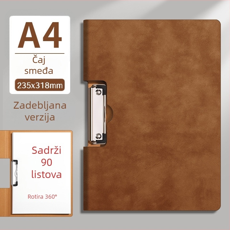A4 mapa za dokumente od PU materijala, sustav za spajanje i listove, sklopiva mapa za dokumente, PU pločica za pisanje, otisak logotipa, ojačana konstrukcija