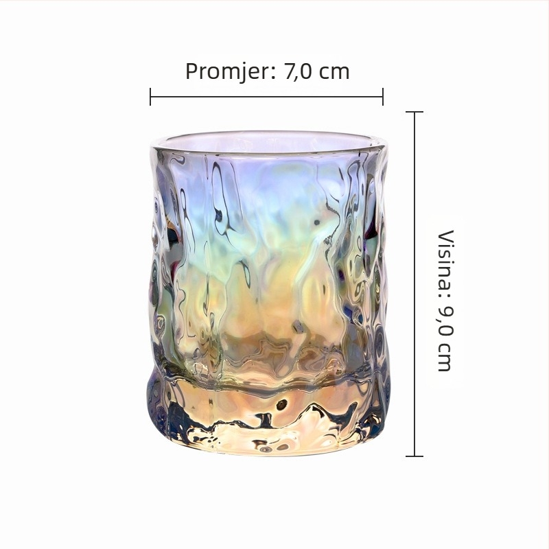 Japanski stil Glacier čaša – debelo staklo, za whiskey, vodu ili kavu, bez ručke