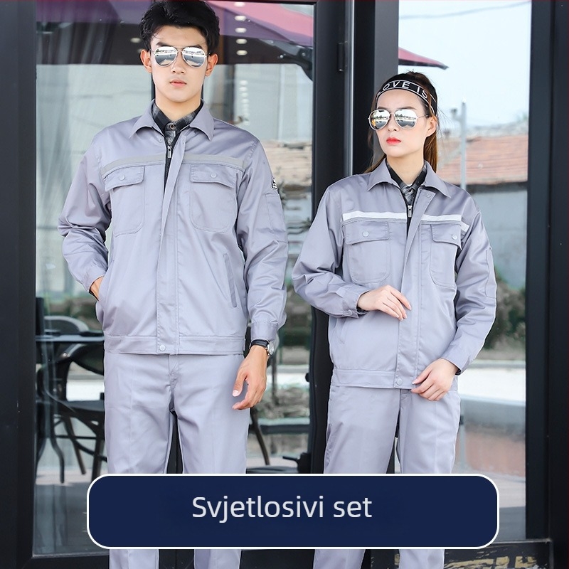 Antistatičko proljeće-jesen radno odijelo, unisex set za tvornicu i radionu, radna jakna s dugim rukavima za popravak automobila