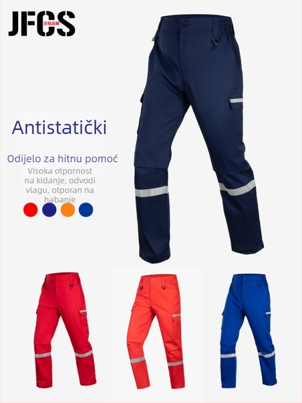 Muške radne hlače s anti‑statikom, otporne na habanje, za nužne spašavanje i obuku tima na planinskim cestama
