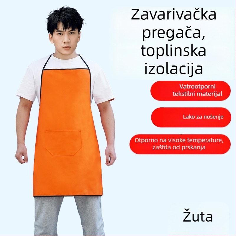 Duga vatrootporna zavarivačka pregača s izoliranim kožnim rukavima