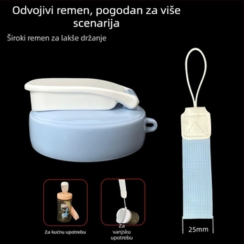 Pigeon poklopac za bočicu mlijeka i čašu za vodu s zamjenjivom cuclom; kompatibilno sa staklenim i plastičnim bočicama za bebe, uz remen za nošenje
