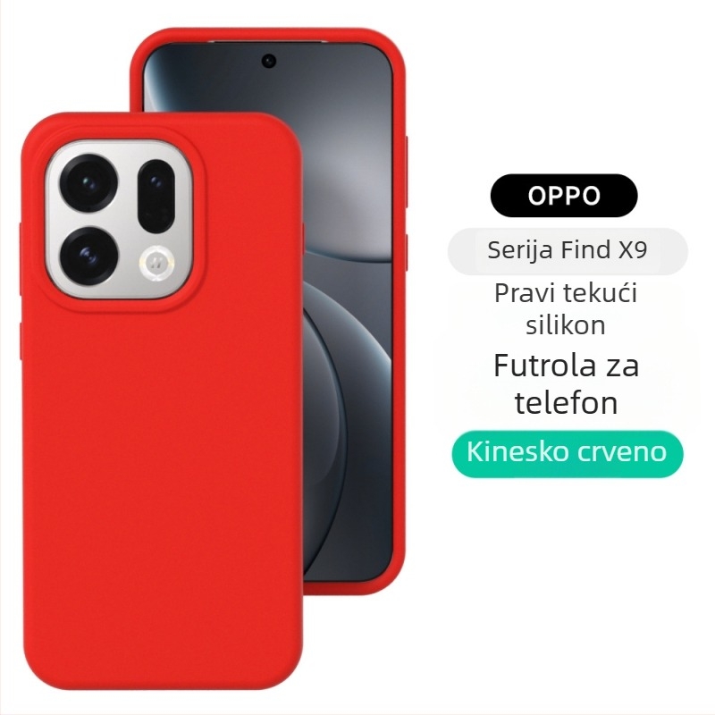 Kućište od tekućeg silikona s punim pokrićem za Oppo Reno 15 Pro – mekan dodir, otpornost na padove, mat završetak; boje: bijela, ružičasta, žuta, crvena, ljubičasta, siva, zelena, smeđa, plava, crna, antik bijela.