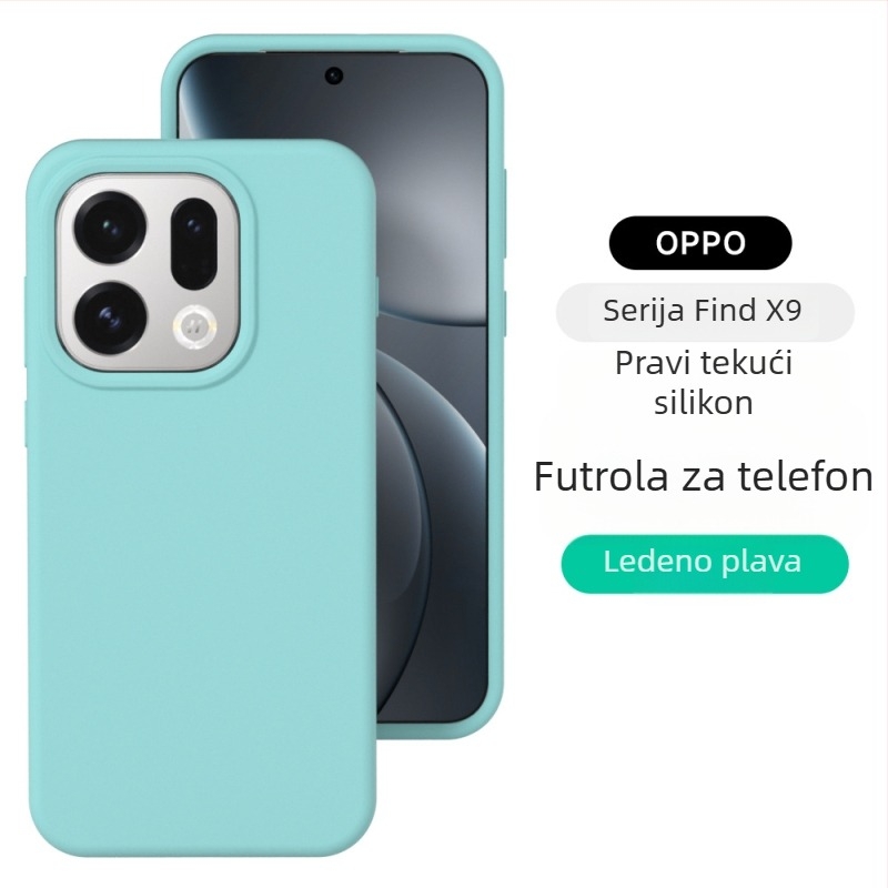 Kućište od tekućeg silikona s punim pokrićem za Oppo Reno 15 Pro – mekan dodir, otpornost na padove, mat završetak; boje: bijela, ružičasta, žuta, crvena, ljubičasta, siva, zelena, smeđa, plava, crna, antik bijela.