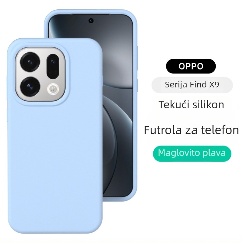 Kućište od tekućeg silikona s punim pokrićem za Oppo Reno 15 Pro – mekan dodir, otpornost na padove, mat završetak; boje: bijela, ružičasta, žuta, crvena, ljubičasta, siva, zelena, smeđa, plava, crna, antik bijela.