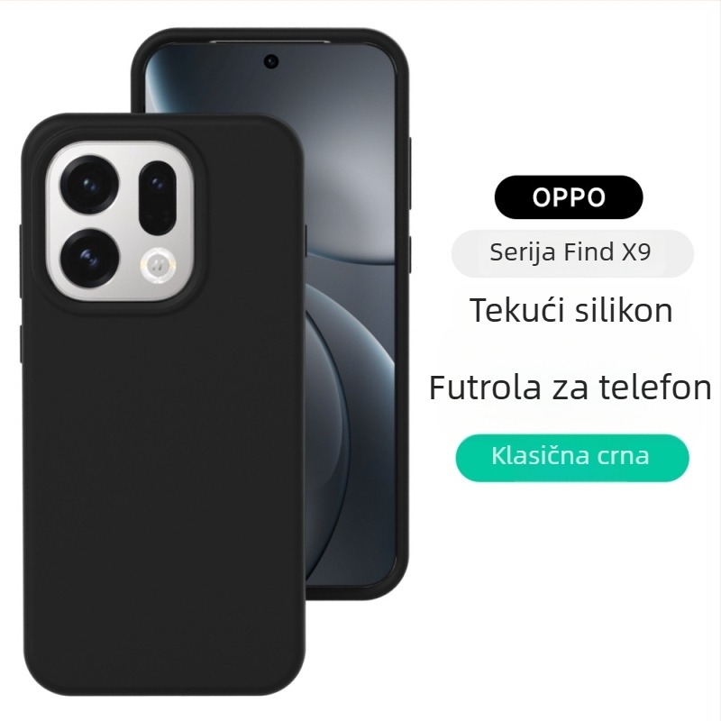 Kućište od tekućeg silikona s punim pokrićem za Oppo Reno 15 Pro – mekan dodir, otpornost na padove, mat završetak; boje: bijela, ružičasta, žuta, crvena, ljubičasta, siva, zelena, smeđa, plava, crna, antik bijela.