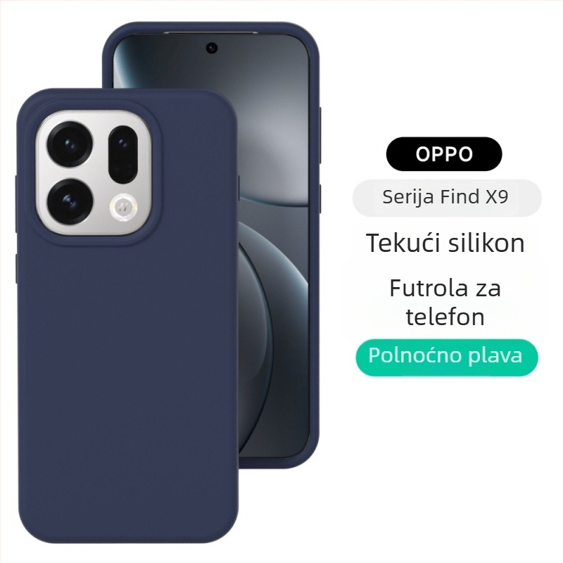Kućište od tekućeg silikona s punim pokrićem za Oppo Reno 15 Pro – mekan dodir, otpornost na padove, mat završetak; boje: bijela, ružičasta, žuta, crvena, ljubičasta, siva, zelena, smeđa, plava, crna, antik bijela.
